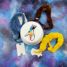 Load image into Gallery viewer, RAINBOW WORM ON A STRING BATH BOMB- WORM INSIDE!