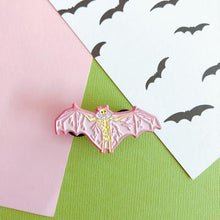 Load image into Gallery viewer, Pink Bat Enamel Pin