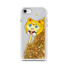 Load image into Gallery viewer, Moon Bubblegum Pop Liquid Glitter Phone Case