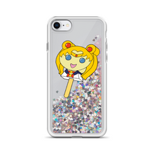 Load image into Gallery viewer, Moon Bubblegum Pop Liquid Glitter Phone Case