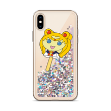 Load image into Gallery viewer, Moon Bubblegum Pop Liquid Glitter Phone Case