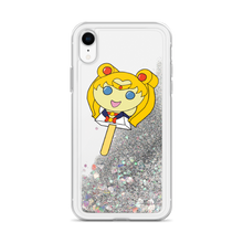 Load image into Gallery viewer, Moon Bubblegum Pop Liquid Glitter Phone Case
