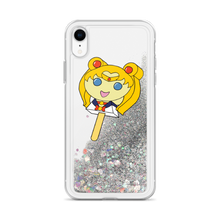 Load image into Gallery viewer, Moon Bubblegum Pop Liquid Glitter Phone Case