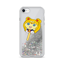 Load image into Gallery viewer, Moon Bubblegum Pop Liquid Glitter Phone Case