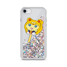 Load image into Gallery viewer, Moon Bubblegum Pop Liquid Glitter Phone Case