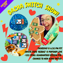 Load image into Gallery viewer, BizBaz Con Special PSL Gacha Pins - WIN AN ACNH SWITCH!