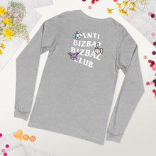 Load image into Gallery viewer, Anti BizBaz BizBaz Club Unisex Long Sleeve Tee - White Text