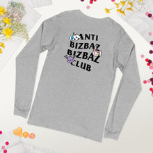Load image into Gallery viewer, Anti BizBaz BizBaz Club Unisex Long Sleeve Tee - Black Text