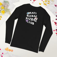 Load image into Gallery viewer, Anti BizBaz BizBaz Club Unisex Long Sleeve Tee - White Text