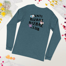 Load image into Gallery viewer, Anti BizBaz BizBaz Club Unisex Long Sleeve Tee - Black Text