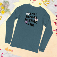 Load image into Gallery viewer, Anti BizBaz BizBaz Club Unisex Long Sleeve Tee - Black Text