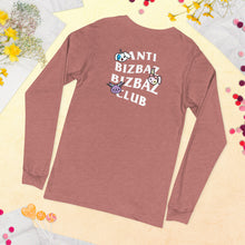 Load image into Gallery viewer, Anti BizBaz BizBaz Club Unisex Long Sleeve Tee - White Text