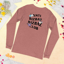 Load image into Gallery viewer, Anti BizBaz BizBaz Club Unisex Long Sleeve Tee - Black Text