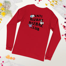 Load image into Gallery viewer, Anti BizBaz BizBaz Club Unisex Long Sleeve Tee - Black Text