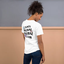 Load image into Gallery viewer, Anti BizBaz BizBaz Club Short-Sleeve Unisex T-Shirt - Black Text