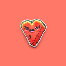 Load image into Gallery viewer, WATERMELON HEART STICKER | FRUIT STICKER - CUTE MELON VINYL DIE CUT STICKER
