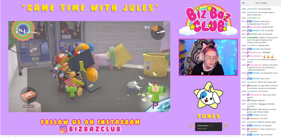 Twitch Recaps from this Week! Moonie Monday, Katamari Reroll, BizBaz @ Home + More!