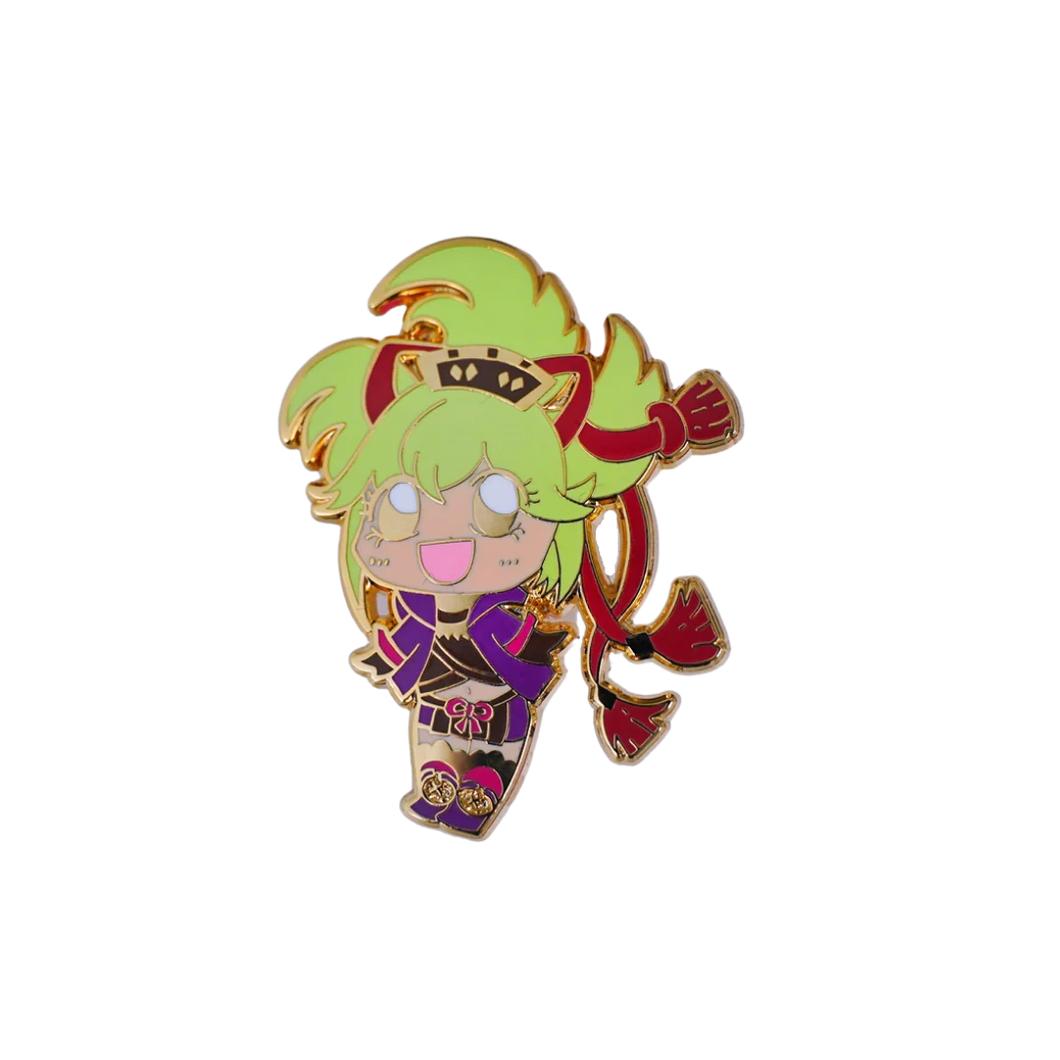 Shrine Maiden Sidekick QT RPG Enamel Pin