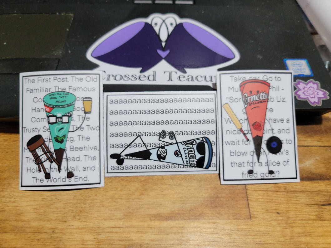 Cornetto Trilogy Sticker Set