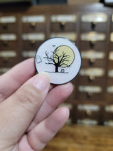 Load image into Gallery viewer, Spooky Tree with Ghost Enamel Pin
