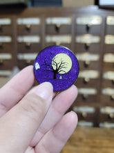 Load image into Gallery viewer, Spooky Tree with Ghost Enamel Pin
