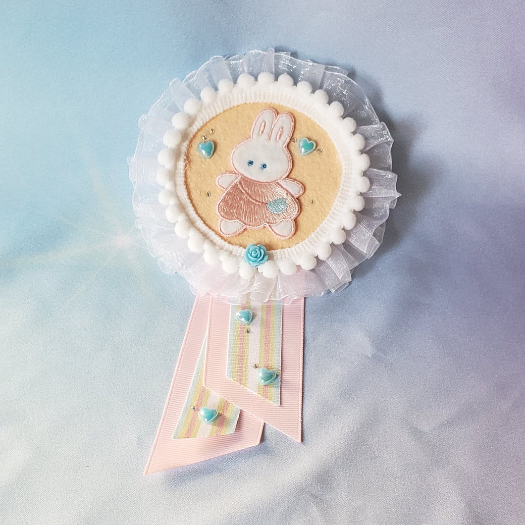 Peach Creamsicle 2 Way Bunny Brooch