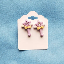 Load image into Gallery viewer, Magical Girl Star Wand Earrings
