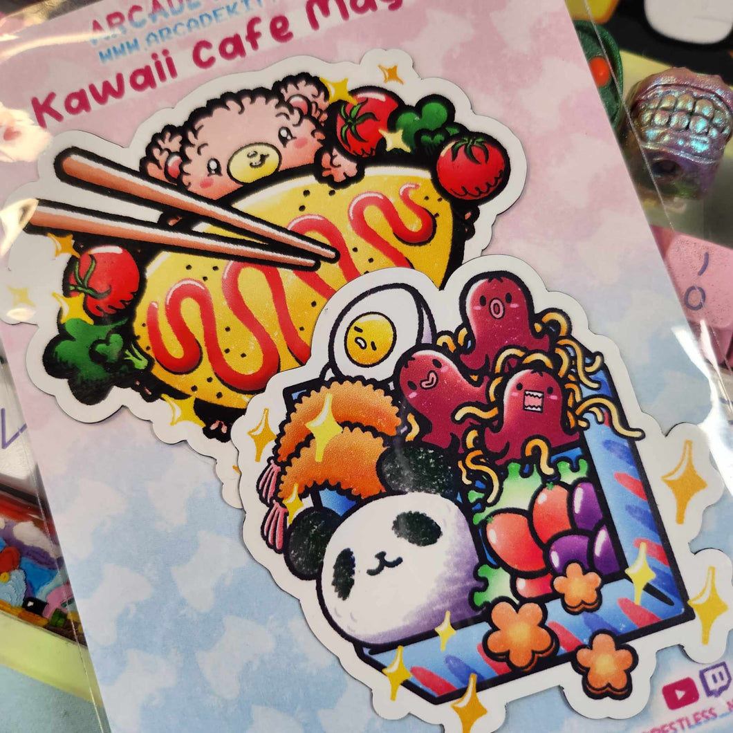 Kawaii Yummy Food Cafe Magnets, Set of 2