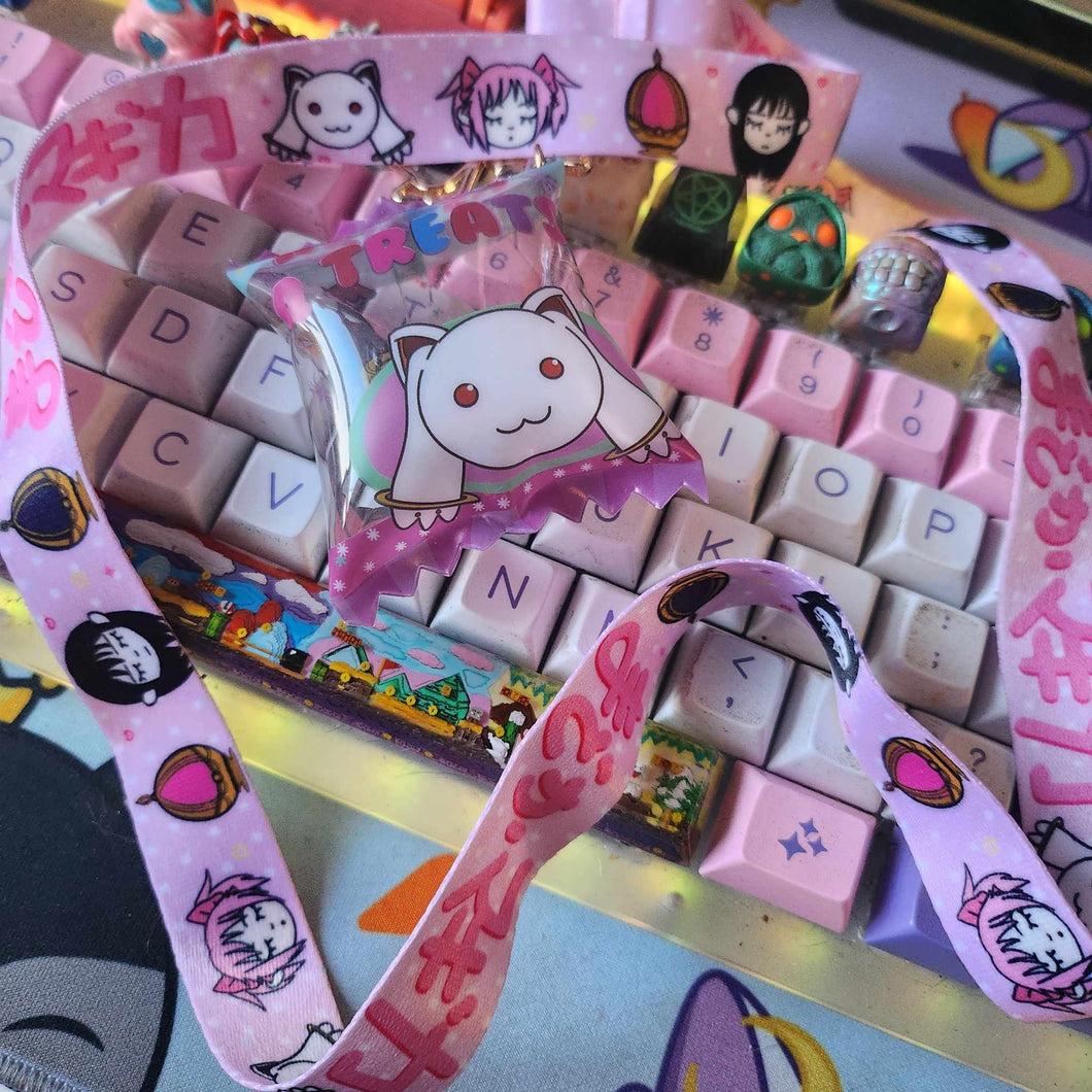 Madoka Magica Lanyard + Shakeable Keychain