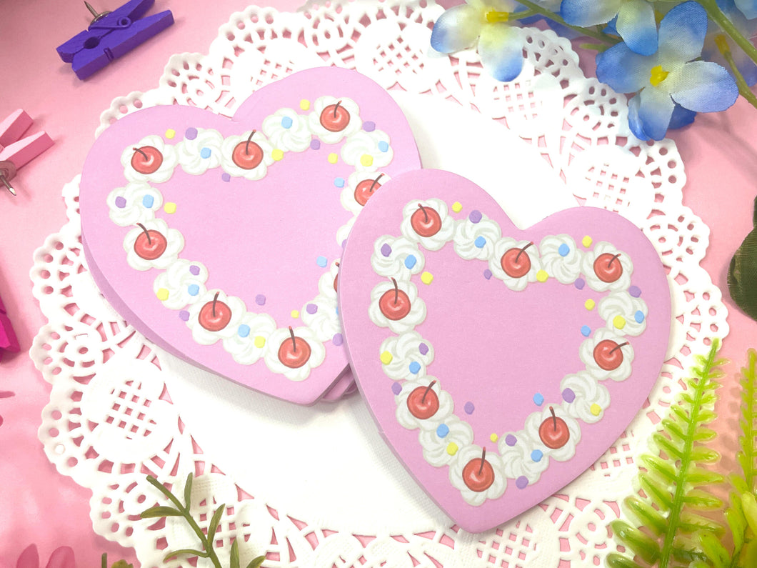 Kawaii Cute Heart Cake Stationary Memo Pad