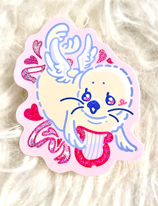 Harp Seal Glitter Sticker