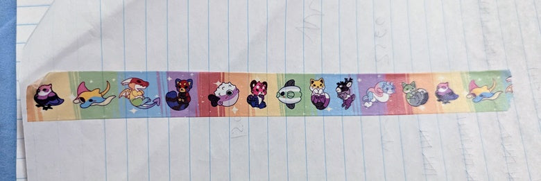 Pride animals washi tape