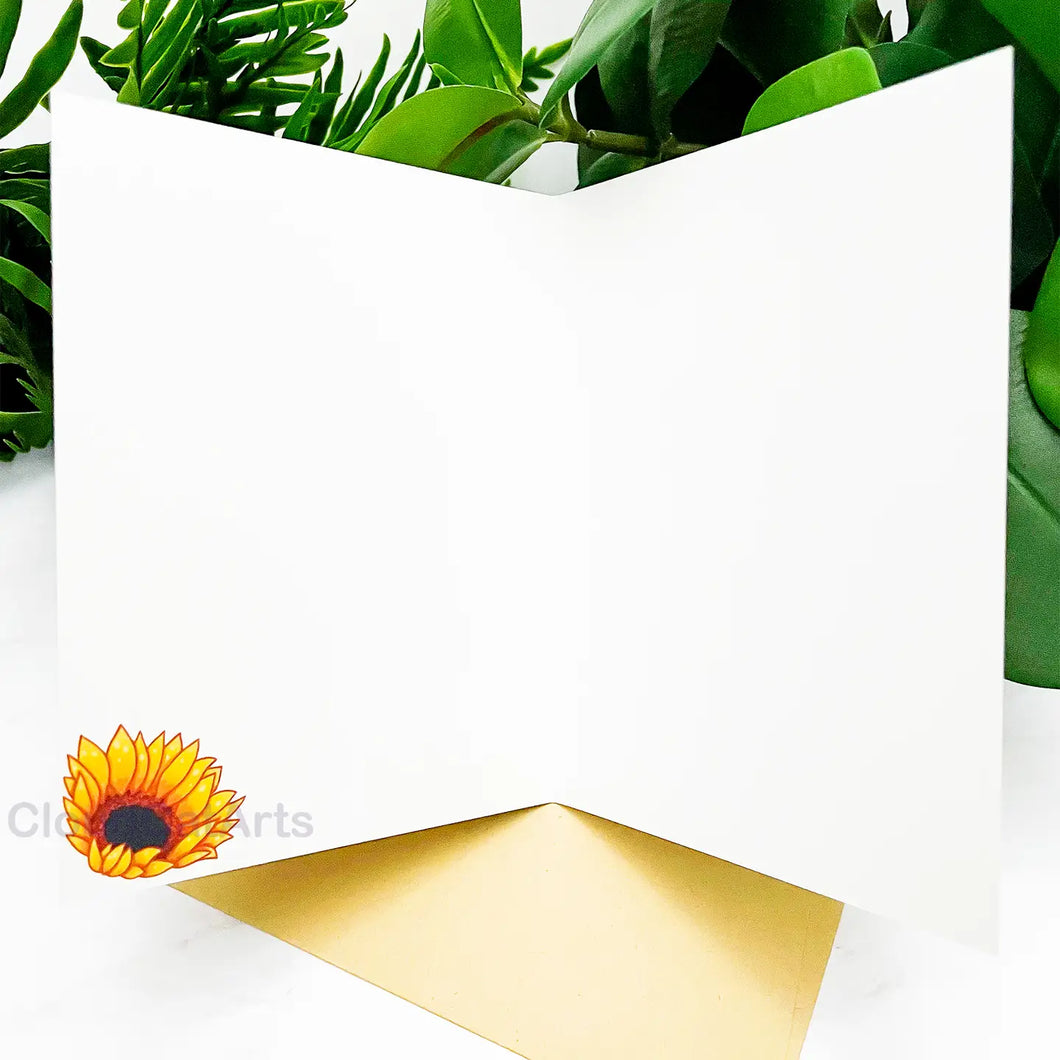 Sunflower Sunshine - Blank - Matte Greeting Card