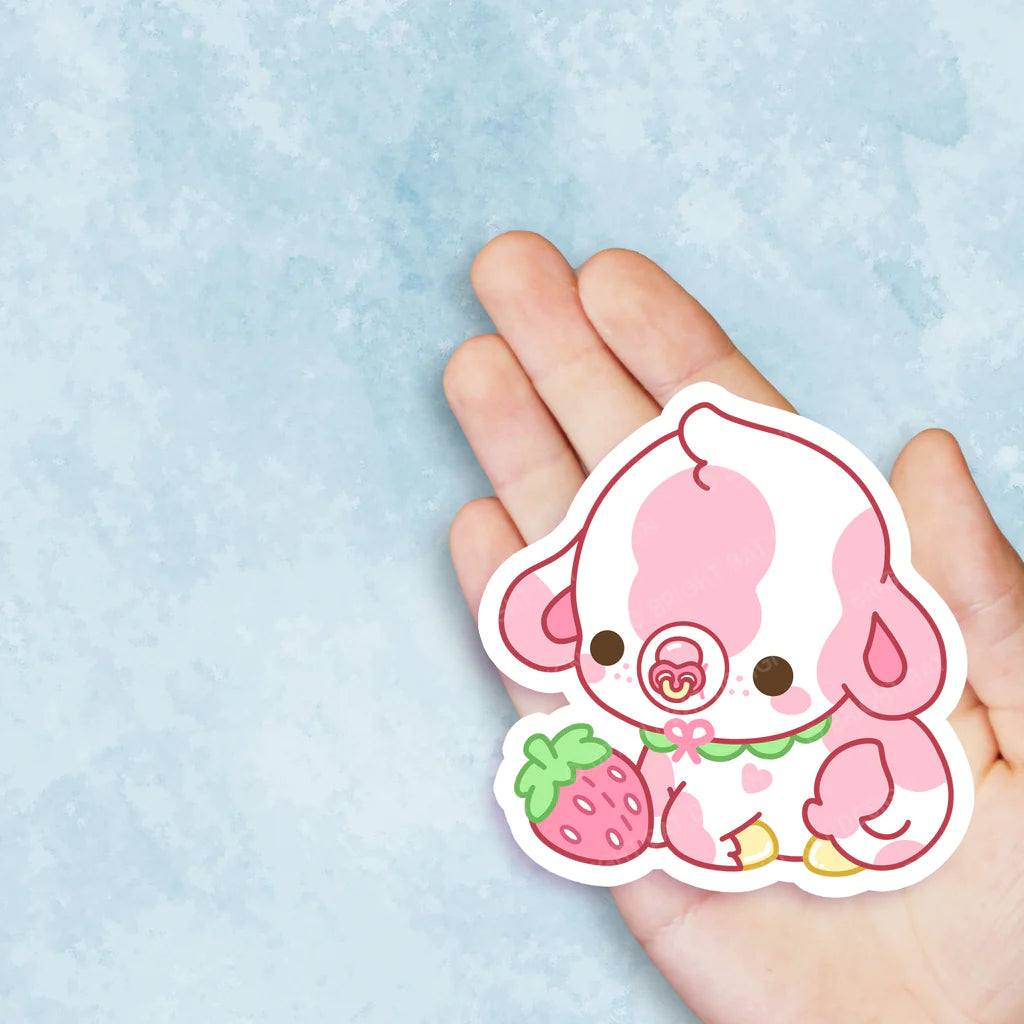 Baby Shortcake the Strawberry Cow Vinyl Sticker