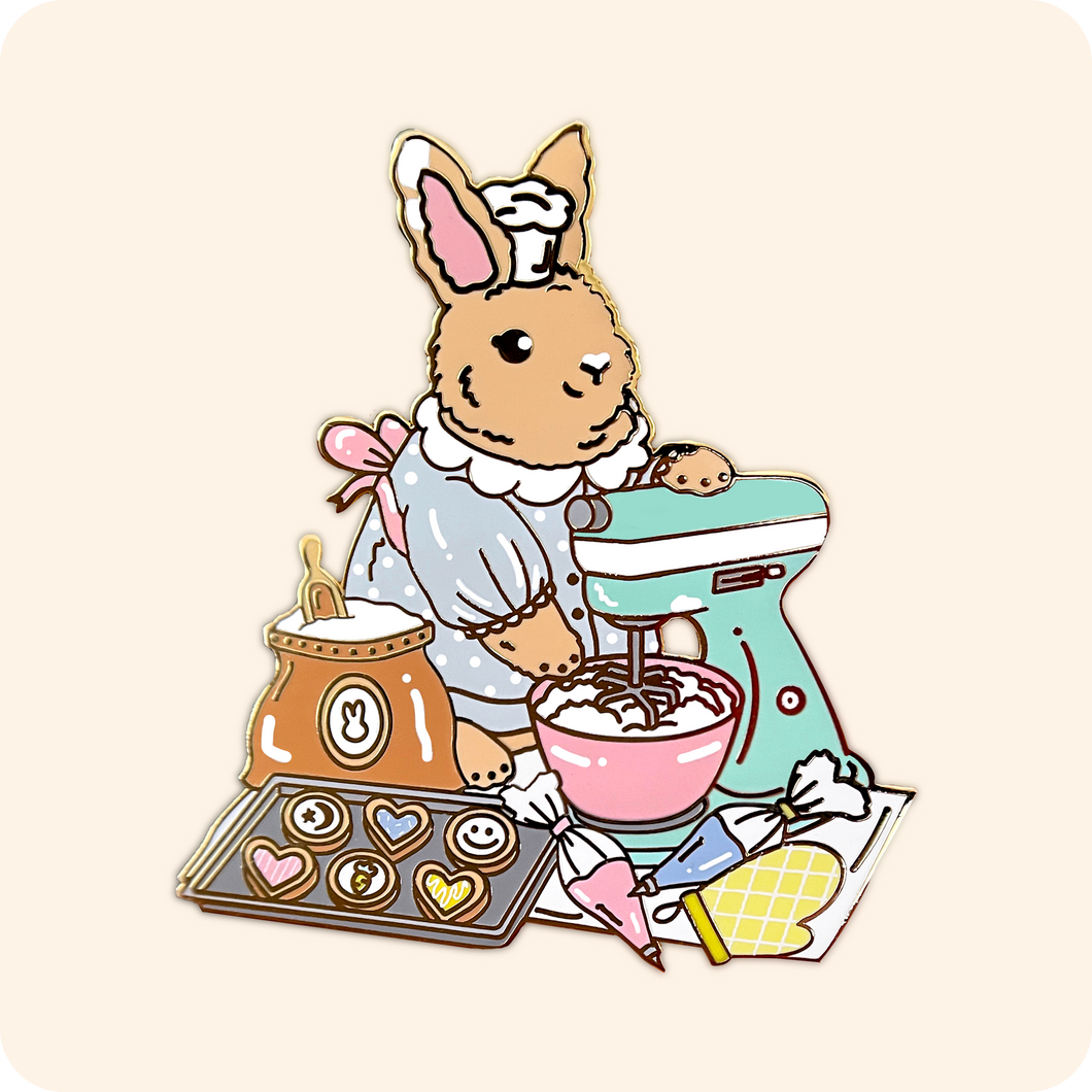 Baker Bunny Enamel Pin