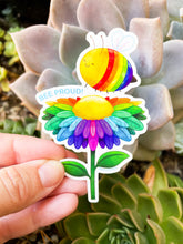 Load image into Gallery viewer, Bee Proud - LGBT Pride - Vinyl Sticker
