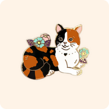 Load image into Gallery viewer, Calico or Black Cat Enamel Pin
