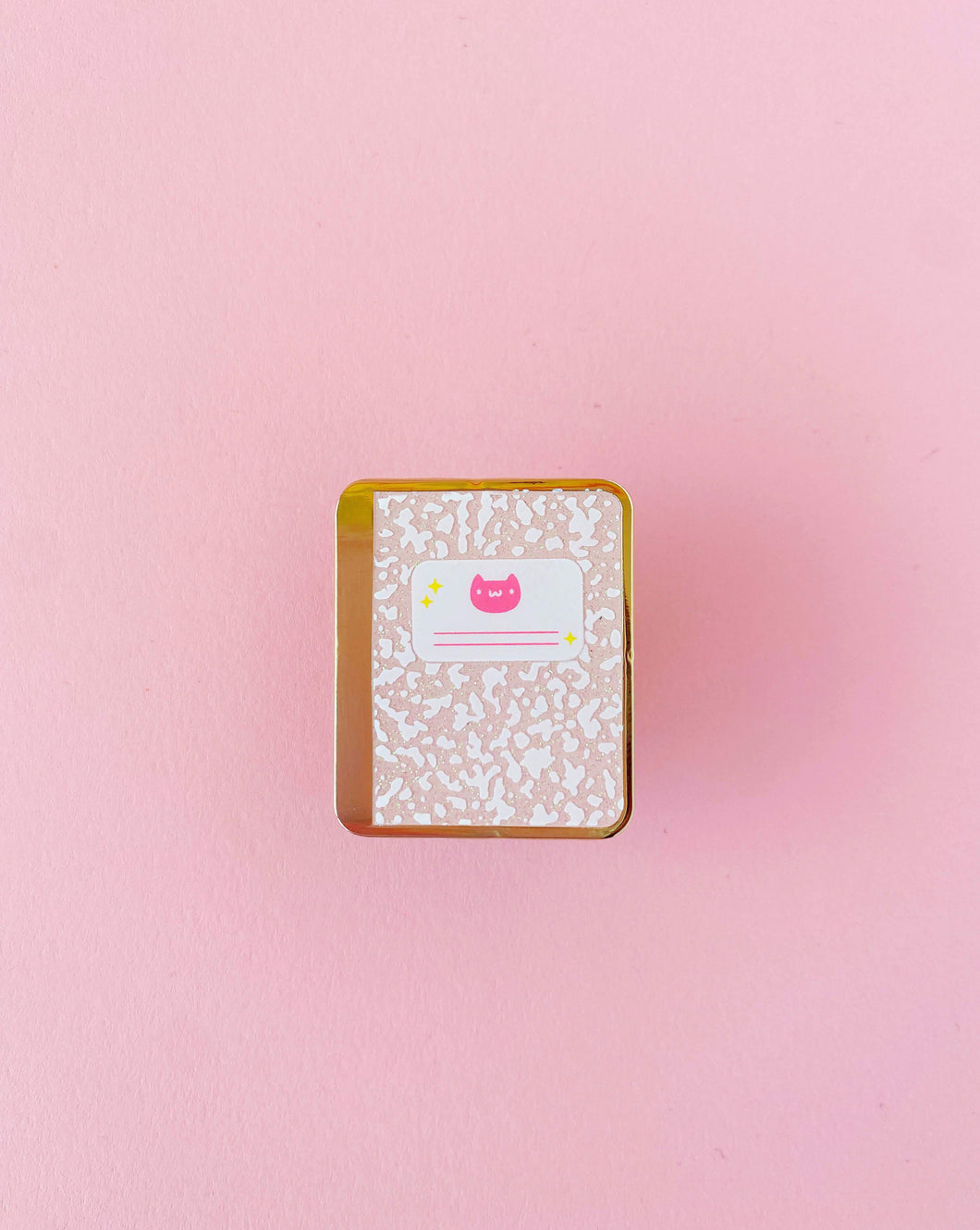 Cat Composition Notebook Enamel Pin