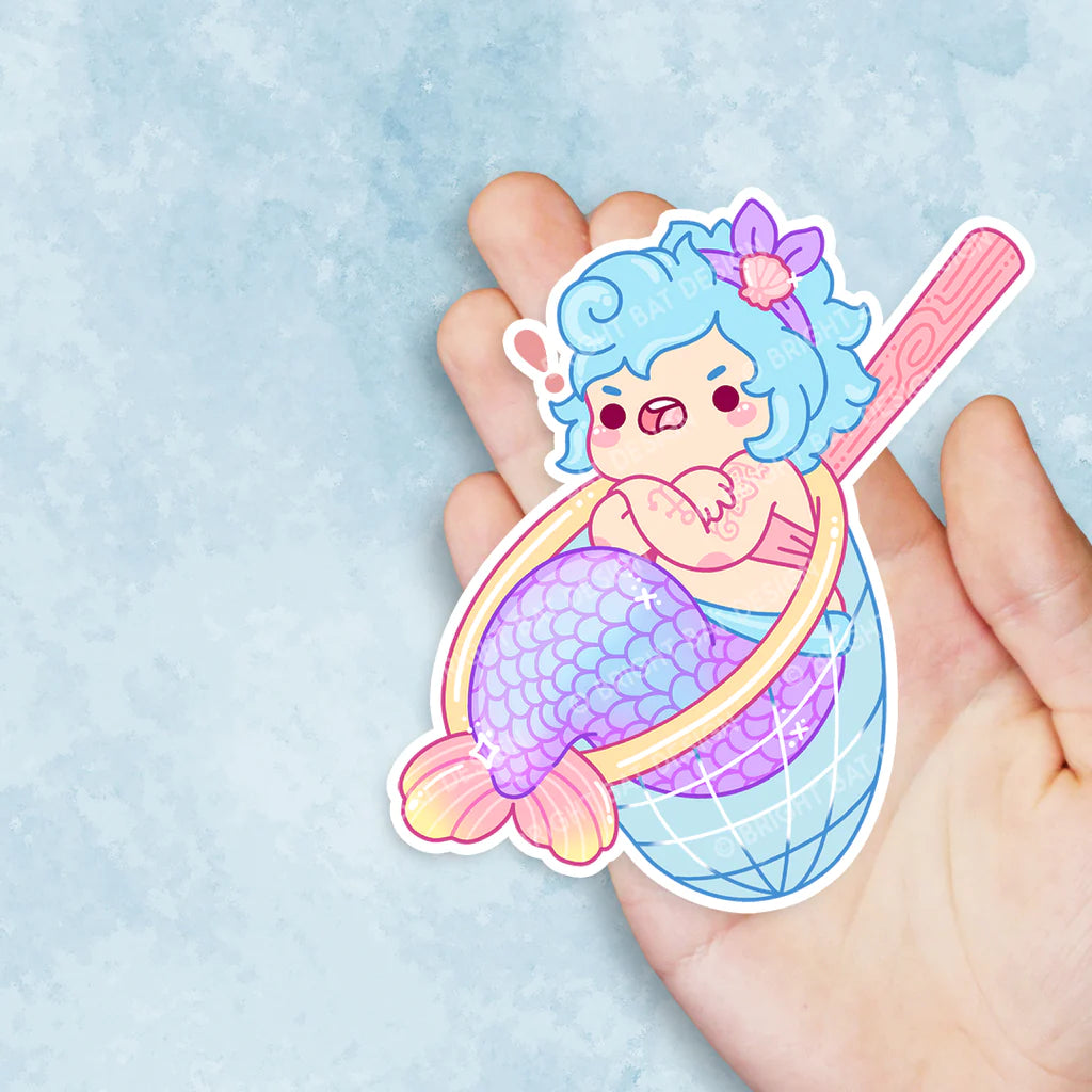 Caught Mermaid Vinyl Sticker