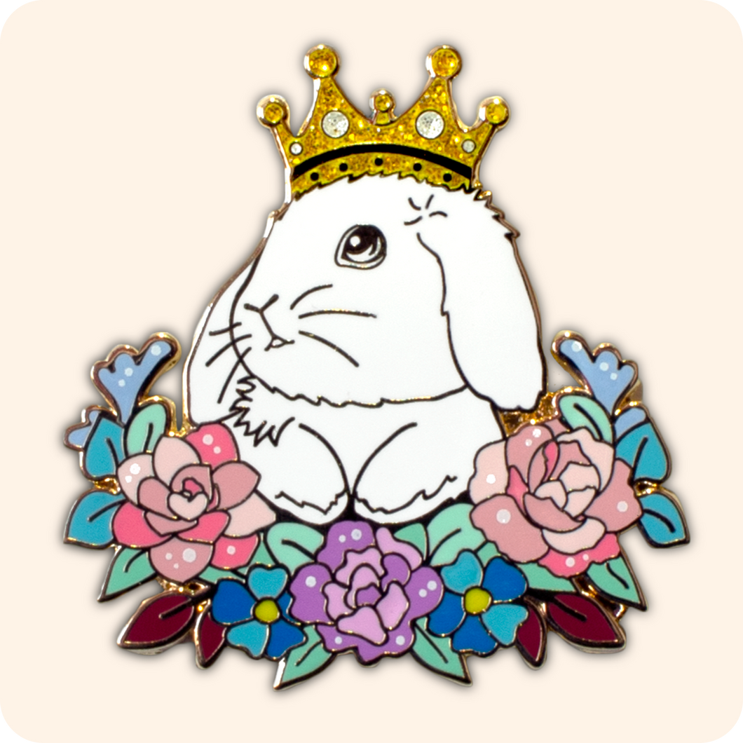 Crowned Rabbit Enamel Pin