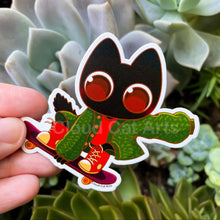 Load image into Gallery viewer, Kick Flip Milo - Black Cat Skateboard - Vinyl Sticker
