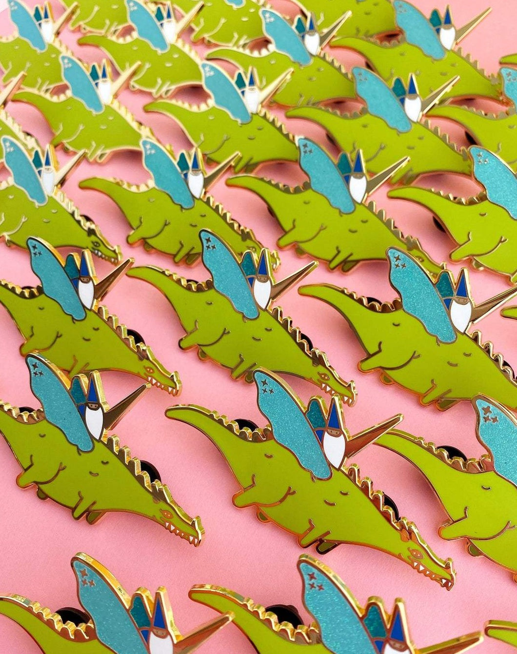 Gnome Dragon Rider Enamel Pin