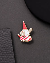 Load image into Gallery viewer, Gnome Knight Santa Enamel Pin
