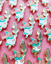 Load image into Gallery viewer, Gnome Magical Knight Enamel Pin
