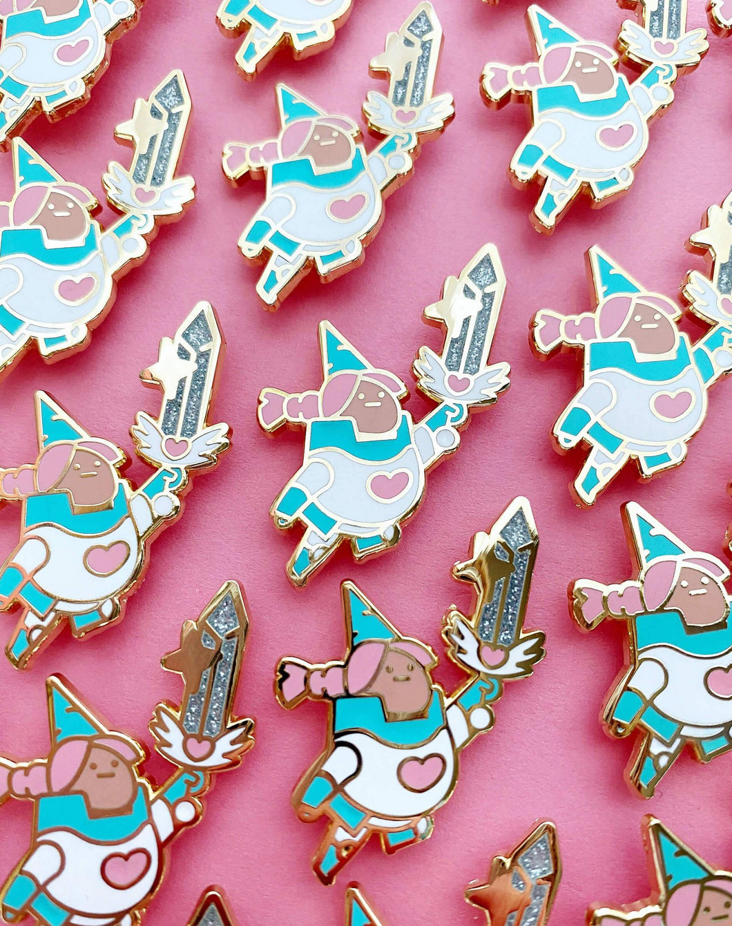 Gnome Magical Knight Enamel Pin