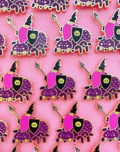 Load image into Gallery viewer, Gnome Spider Rider Enamel Pin
