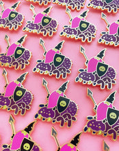 Load image into Gallery viewer, Gnome Spider Rider Enamel Pin
