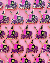 Load image into Gallery viewer, Gnome Spider Rider Enamel Pin
