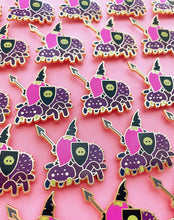 Load image into Gallery viewer, Gnome Spider Rider Enamel Pin
