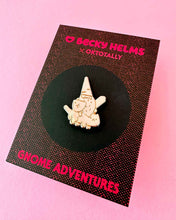 Load image into Gallery viewer, Gold Gnome Knight Enamel Pin

